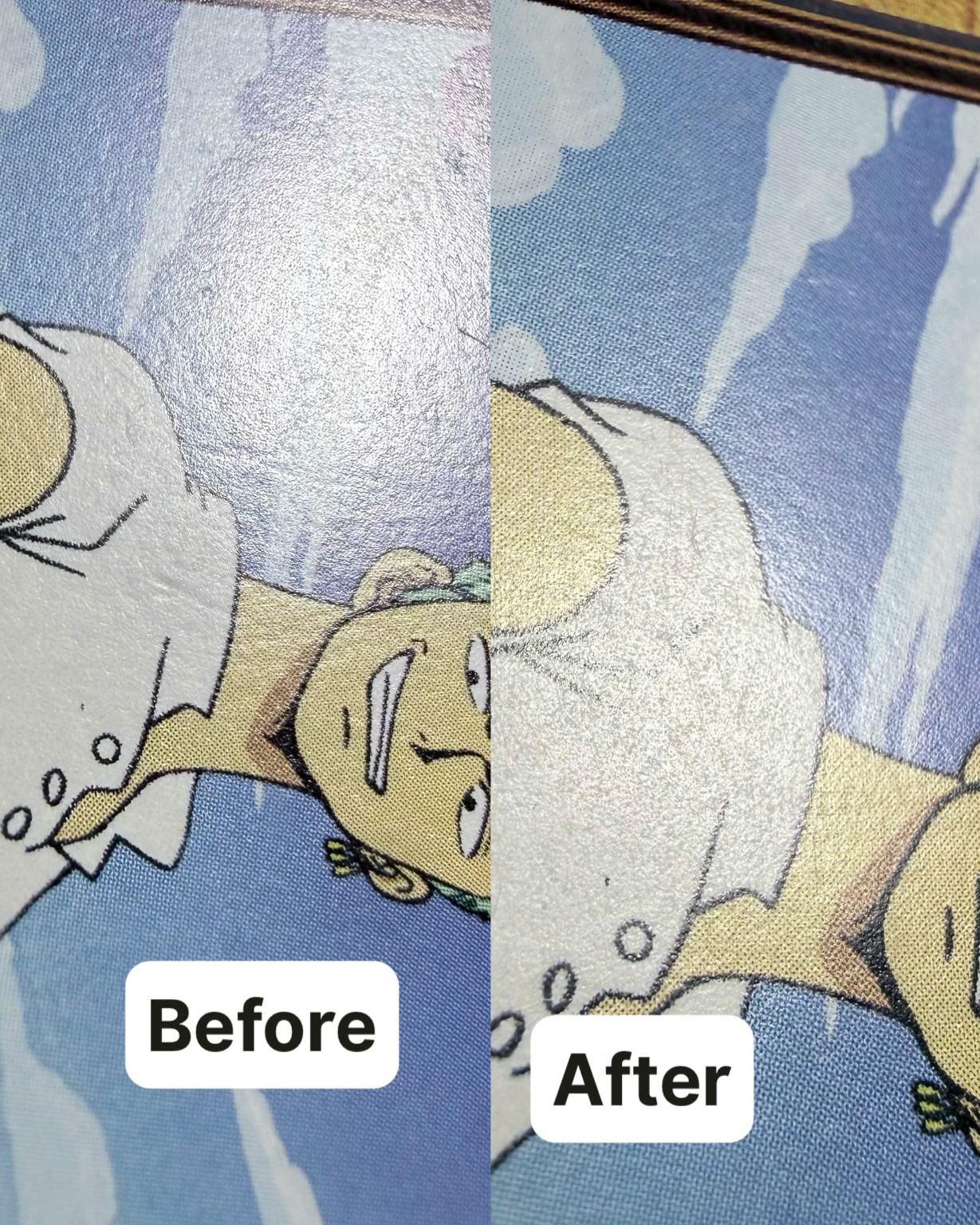 Zoro · dettaglio · PRIMA / DOPO